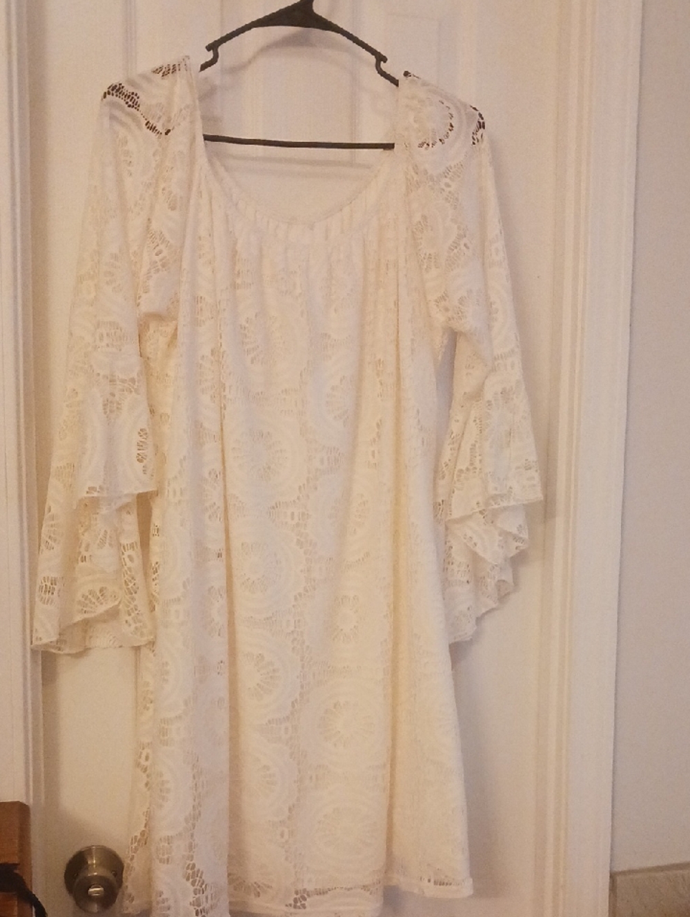 Ivory Lace Long Sleeve Dress
